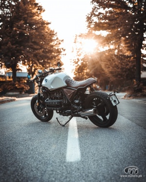 BMW Motorcycle sunset